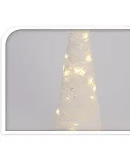 Vianočné dekorácie Vianočný LED kužeľ Cavallo biela, 12 x 40 cm