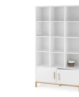 Bookcases & Standing Shelves Regál na knihy »Eklund« s dvierkami
