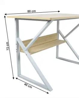 Pracovné stoly Pracovný stôl s policou TARCAL Tempo Kondela 100x60 cm