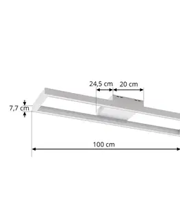 SmartHome stropné svietidlá Lucande Stropné svietidlo Lucande Smart LED Tjado, biele, 100 cm