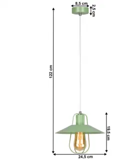 Lampy Visiaca lampa, zelená/kov, TINAN