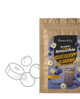 Proteíny Protein & Co. Proteín Smoothie 30 g Zvoľ príchuť: Blueberry & Banana