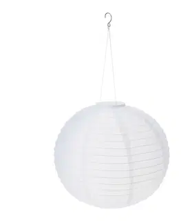 Záhradné lampy ProGarden Solárne závesné LED svietidlo Ball, pr. 40 cm, teplá biela