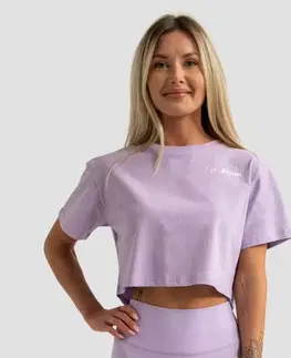Tričká a tielka GymBeam Dámske tričko Cropped Limitless Lavender  XSXS