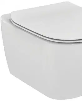 Záchody DEANTE Podstavný rám, pre závesné WC misy + SLIM tlačidlo černé + WC Ideal Standard Tesi so sedadlom SoftClose, AquaBlade CST_WC01 N51P TE1