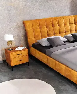 Postele LuxD Dizajnová posteľ Bailey 180 x 200 cm horčicový zamat