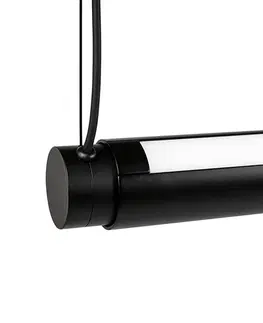 Závesné svietidlá HAY HAY Factor Linear LED svietidlo diffused, čierna