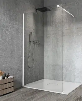 Sprchové dvere GELCO - VARIO WHITE jednodielna sprchová zástena na inštaláciu k stene, číre sklo, 900  GX1290GX1015