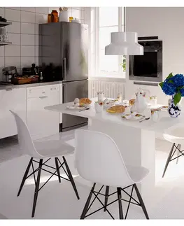 Jedálenské stoly Jedálenský stôl, biela, 138x79 cm, OLYMPA