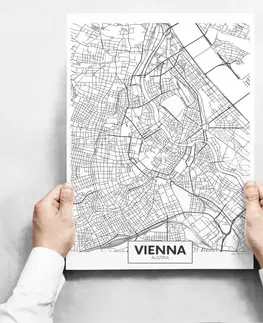 Moderné obrazy Obrazy na stenu - Map of Vienna II