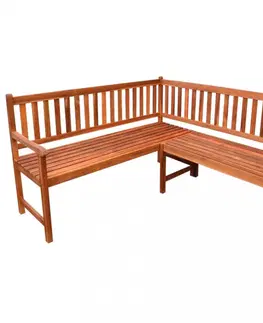 Záhradné lavice Rohová záhradná lavica akácie / látka Dekorhome Sivá
