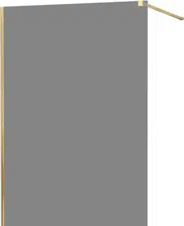Sprchové dvere MEXEN/S - KIOTO Sprchová zástena WALK-IN 110x200 cm 8 mm, zlatá, dymové sklo 800-110-101-50-40