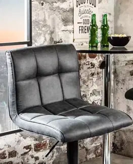 Barové stoličky LuxD Dizajnová barová stolička Modern vintage sivá