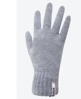 Zimné rukavice Pletené Merino rukavice Kama R101 109 svetlo sivá M