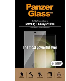 Ochranné fólie pre mobilné telefóny Ochranné sklo PanzerGlass UWF AB FP pre Samsung Galaxy S23 Ultra 7324