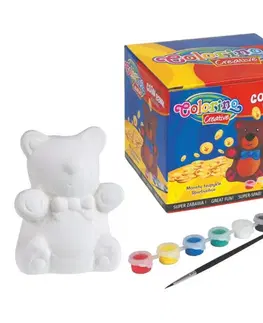 Kreatívne a výtvarné hračky PATIO - Colorino pokladnička medvedík