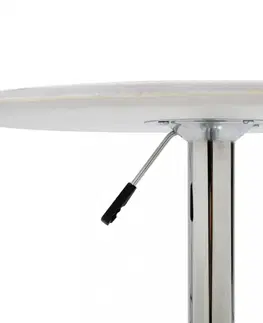 Barové stoličky Barový stôl Ø 60 cm Dekorhome Biela