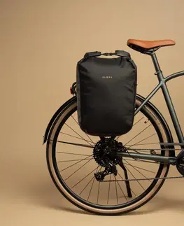 cyklistick Taška na bicykel 500 na nosič batožiny 500 20 l nepremokavá čierna