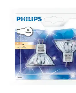 Žiarovky Philips SADA 2x Priemyselná halogénová žiarovka GU5,3/20W/12V 3000K - Philips 