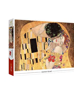 Drobné dekorácie a doplnky Umelecké puzzle "Bozk" Gustav Klimt