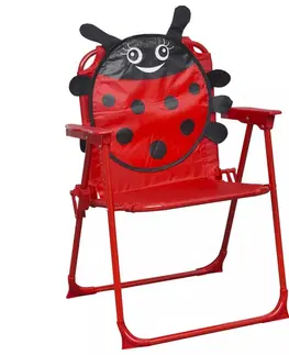 Detské záhradné posedenie Detské záhradné stoličky 2 ks Dekorhome Červená