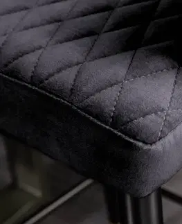 Barové stoličky LuxD Dizajnová barová stolička Laney antracitový zamat