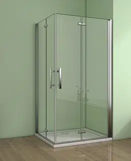 Sprchovacie kúty H K - Obdĺžnikový sprchovací kút MELODY R908, 90x80 cm sa zalamovacím dverami vrátane sprchovej vaničky z liateho mramoru SE-MELODYR908 / SE-ROCKY-9080