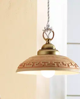 Závesné svietidlá Ceramiche Závesná lampa GRECA MEDITERRANEO