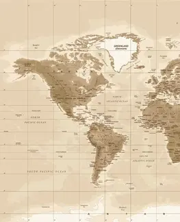 Samolepiace tapety Samolepiaca tapeta nádherná vintage mapa sveta