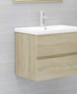 Kúpeľňové skrinky Skrinka pod umývadlo 60 cm Dekorhome Dub sonoma