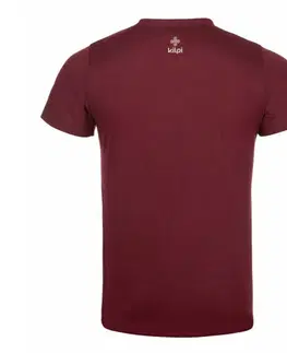 Pánská trička Pánske outdoorové oblečenie triko Kilpi GAROVE-M tmavo červené XS