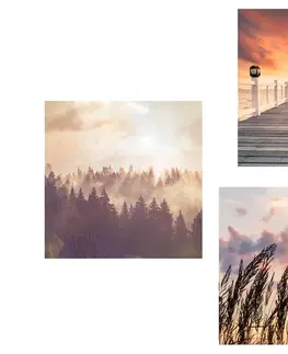 Zostavy obrazov Set obrazov príroda v náručí slnka