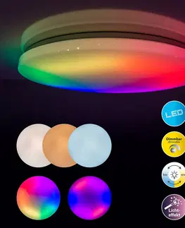 Stropné svietidlá Näve Stropné LED Rainbow stmievateľné RGBW nočné svetlo