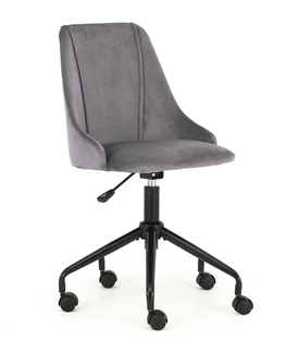 Kancelárske stoličky HALMAR Break detská stolička na kolieskach tmavosivá / čierna