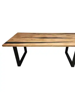 Stoly v podkrovnom štýle Stôl David EPX-01-180 mango/čierna