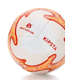 futbal Lopta na plážový futbal Hybride Light veľkosť 5 bielo-oranžová