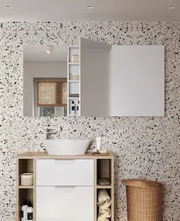 Kúpeľňový nábytok CERSANIT - Zrkadlová skrinka CITY 50, biela DSM S584-023-DSM
