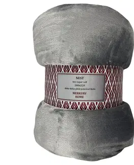 Jednofarebné deky Deka Nest Super Soft tmavo šedá 200x220 Merkury Home