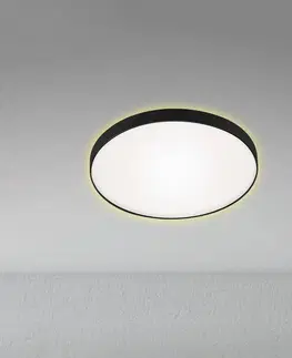 Stropné svietidlá Briloner LED stropné svietidlo Flet s podsvietením, Ø 28,5 cm