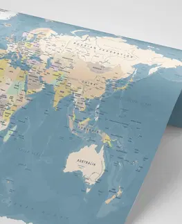 Samolepiace tapety Samolepiaca tapeta štýlová vintage mapa sveta