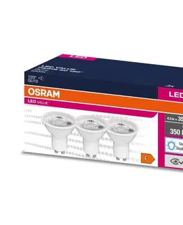 Žiarovky Osram SADA 3x LED Žiarovka PAR16 GU10/4,5W/230V 6500K 120° - Osram 