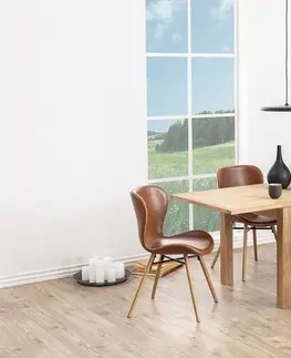 Stoličky - moderné Dkton 23367 Dizajnová jedálenská stolička Alejo, koňaková