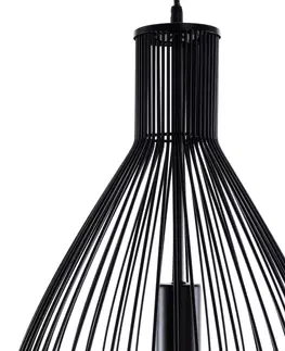 Zavesne lampy Moderné závesné svietidlo čierne - Larry