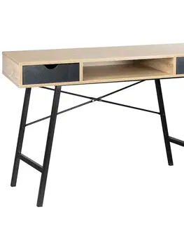 Moderné kancelárske stoly Písací stôl Loft sonoma/ cierny