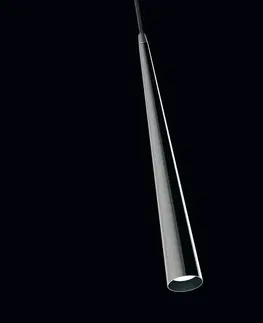 Závesné svietidlá B.lux Štíhle závesné svietidlo LED Micro S50, čierne