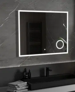 Kúpeľňa MEXEN - Kala zrkadlo s osvetlením s kozmetickým zrkadlom 100 x 80 cm, LED 600 9820-100-080-611-00