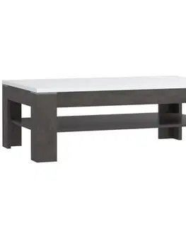 Sektorový nábytok Konferencny stolik Lenox SVOT22 biely lesk/beton