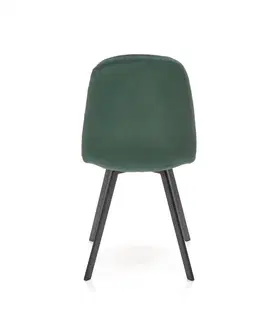 Jedálenské zostavy Jedálenská stolička K462 Halmar Tmavo zelená