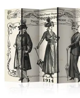 Paravány Paraván Dress 1914 Dekorhome 225x172 cm (5-dielny)