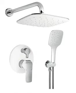 Sprchy a sprchové panely NOVASERVIS - Sprchová sada podomietková, biela-chróm SADA38050R,1